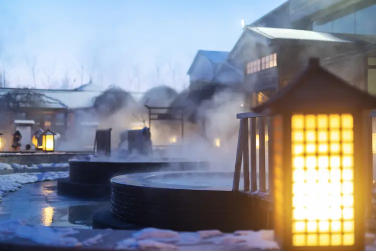 hot spring winter japan